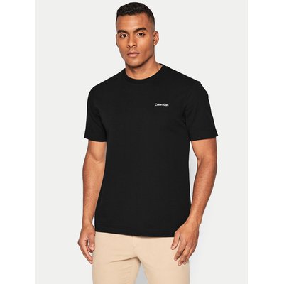 Calvin Klein T-Shirt Micro Logo Interlock K10K109894 Schwarz Regular Fit