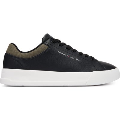 Sneakers Tommy Hilfiger Th Court Core Lth Mix Collar FM0FM05970 Schwarz