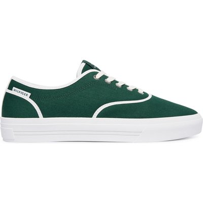 Sneakers aus Stoff Tommy Hilfiger Th Vulc Cup Long Lace Canvas FM0FM05874 Grün