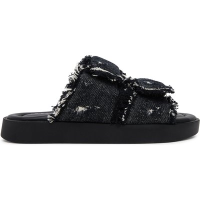 Pantoletten Inuikii Classic Jeans Velcro 70104-143 Schwarz