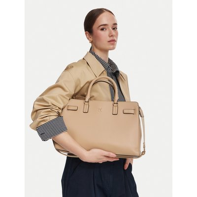 Handtasche Tommy Hilfiger Th Joy Satchel AW0AW19067 Beige