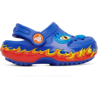 Pantoletten Crocs Toddler Classic IAM Dragon Lights Clog 212510 Blau