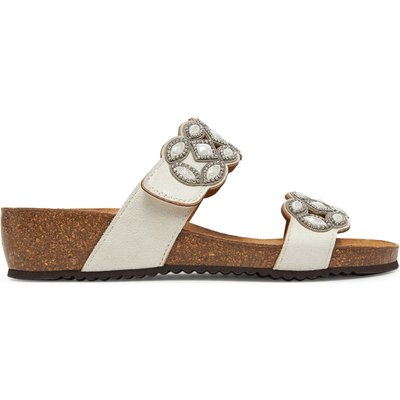 Pantoletten Grünland Memi CB0828 Weiß