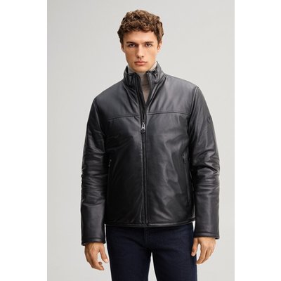 Lederjacke aus Lammnappa in Schwarz
