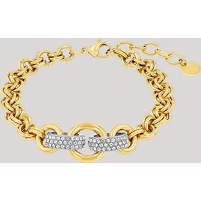 Armband mit Zirkonia in Gold/Weiß