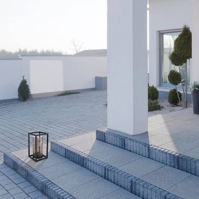 LED-Solarleuchte 33816 mit Metallrahmen Höhe 25 cm