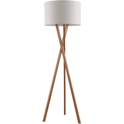 Lucande Auriane Tripod-Stehlampe, Stoff weiß