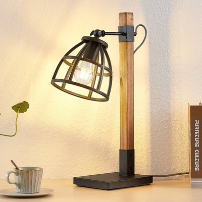 Lindby Tanina Tischlampe mit Käfigschirm