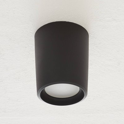 Anbau-Downlight Livia Ø18cm 3.000K schwarz/frosted