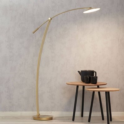 B-Leuchten Ohio LED-Stehlampe messing matt/poliert