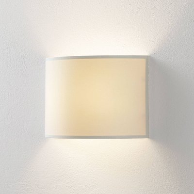 Lucande Patrik Wandlampe halbrund Höhe 19cm creme