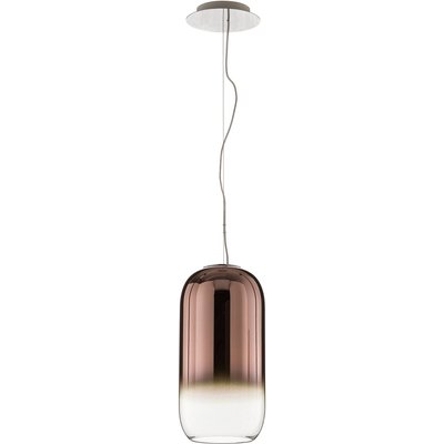 Artemide Gople Glas-Pendelleuchte, kupfer/silber