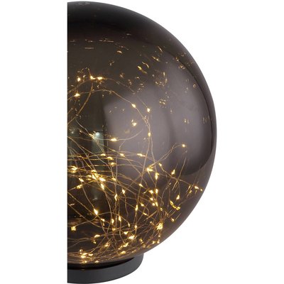 LED-Solarleuchte Kugel rauchfarben, Ø 30 cm