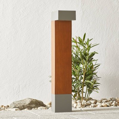 BEGA 84498 LED-Wegeleuchte, silber, eckiger Kopf