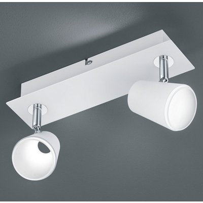 Weiß-chromfarbener LED-Spot Narcos - 2-flg