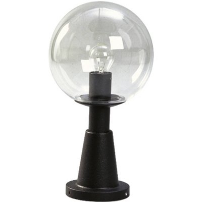 Sockelleuchte schwarz, mit Kristallglas