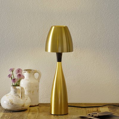 Messingfarbene LED-Tischleuchte Anemon 38,9 cm