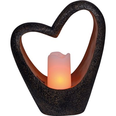 LED-Solarleuchte Herz aus Metall