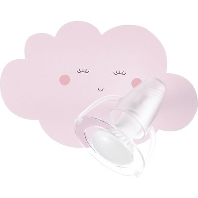 Wandleuchte Wolkengesicht in Rosa mit Strahler