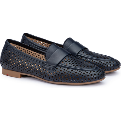 Lloyd | Blau | 40.5 | Gelochtes Leder | Damen Charm 240 Blau