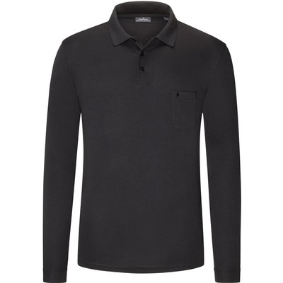 Ragman Langarm Poloshirt in Soft Knit-Qualität, Extralang
