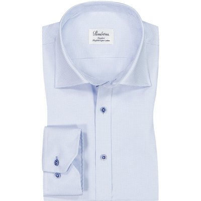 Stenströms Twill-Hemd mit Hahnentrittmuster, Comfort Fit