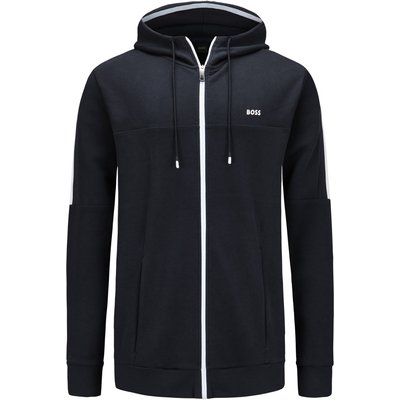 BOSS GREEN Sweatjacke mit Kapuze und Stretch