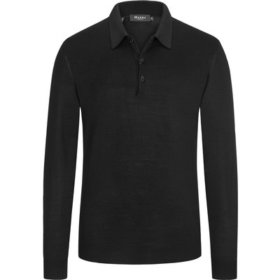 Maerz Pullover aus Merinowolle mit Polo-Kragen