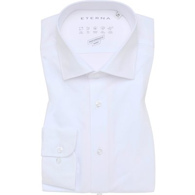 Eterna Unifarbenes Stretch-Hemd mit extralangem Arm