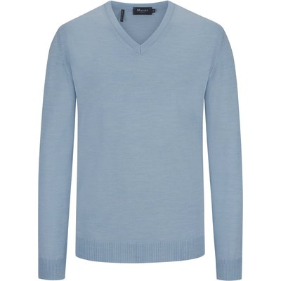 Maerz Pullover aus Schurwolle mit V-Ausschnitt