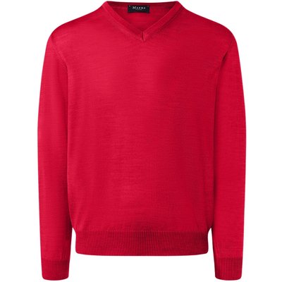 Maerz Pullover aus Schurwolle mit V-Ausschnitt