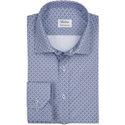 Stenströms Gemustertes Hemd in Twofold Super Cotton-Qualität