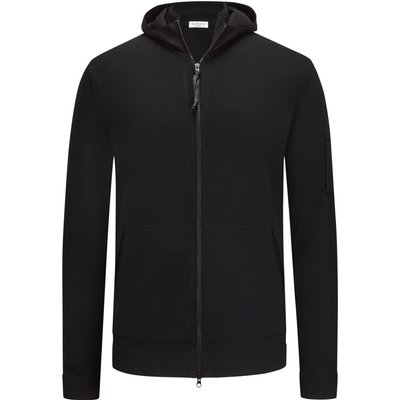 Phil Petter Strickjacke aus einem Baumwollgemisch mit Nylonkapuze