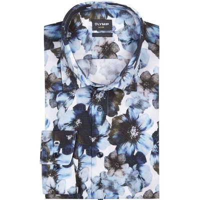 OLYMP Luxor, Modern Fit, Big, floral gemustertes Hemd