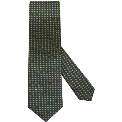 Ascot Krawatte mit Seidenanteil und floralem Strukturmuster