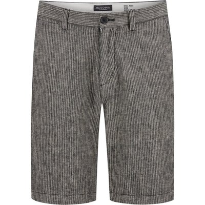 Marc O'Polo Melierte Bermudashorts aus einem Leinen-Baumwoll-Mix, Regular Fit