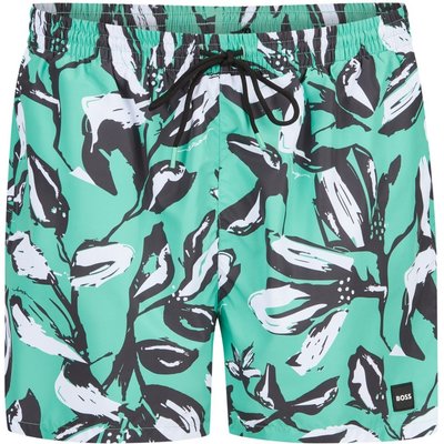 BOSS Badeshorts mit abstraktem Print