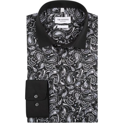 Tom Rusborg Bügelfreies Hemd aus Baumwolle mit Paisley-Muster