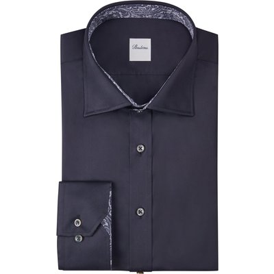 Stenströms Twill-Hemd aus Twofold Super Cotton mit Ausputz, Regular
