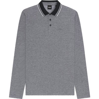 BOSS Langarm-Poloshirt aus einem Baumwoll-Piqué