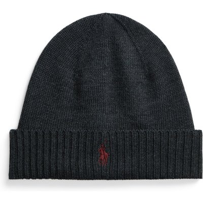 Polo Ralph Lauren Mütze in leicher Woll-Qualität mit Logo-Aufnäher