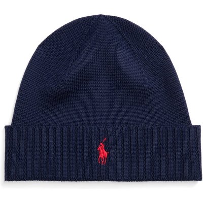 Polo Ralph Lauren Mütze in leicher Woll-Qualität mit Logo-Aufnäher
