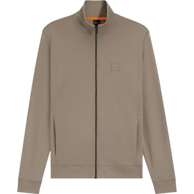 BOSS ORANGE Sweatjacke aus Baumwolle mit Label-Emblem