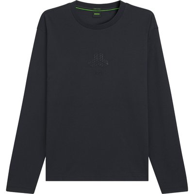 BOSS GREEN Longsleeve aus einem soften Baumwolljersey mit Frontprint