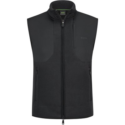 BOSS GREEN Fleece-Weste mit Teddyfell-Futter