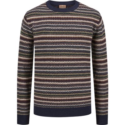 MOS MOSH Gallery Norweger-Pullover aus einem Woll-Mix mit O-Neck
