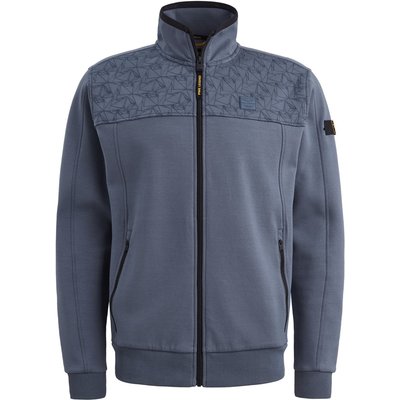 PME Legend Sweatjacke mit Label-Aufnähern und Stretchanteil