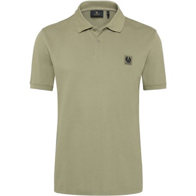 Belstaff Unifarbenes Piqué-Poloshirt mit Logo-Aufnäher