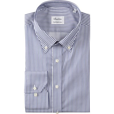 Stenströms Gestreiftes Twill-Hemd aus Twofold Super Cotton