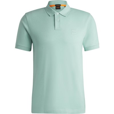 BOSS ORANGE Leichtes Piqué-Poloshirt mit Stretch und Logo-Emblem